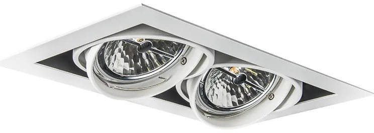 Sada 6 zapustených bodových svetiel biela AR111 nastaviteľné 2-svetlá - Oneon