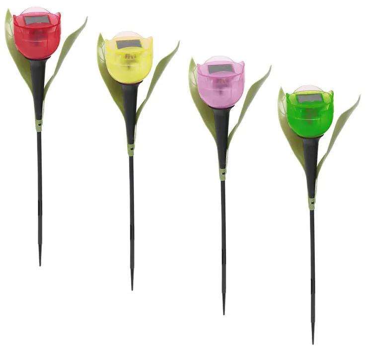 Solárne LED lampy v tvare tulipánu 4 ks