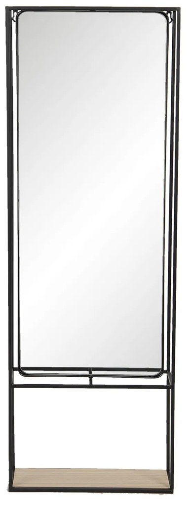 Zrkadlo v kovovom ráme s policou Pépin - 40 * 15 * 115 cm