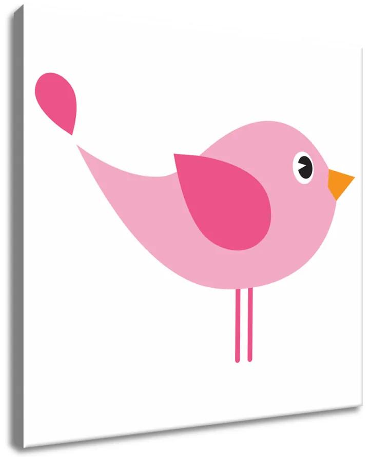 Gario Obraz na plátne Ružový vtáčik Rozmery: 30 x 30 cm