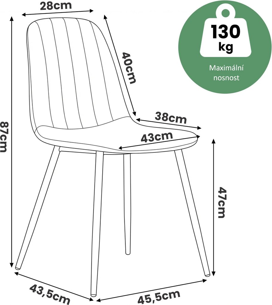Čalouněná jídelní židle Lumo béžová