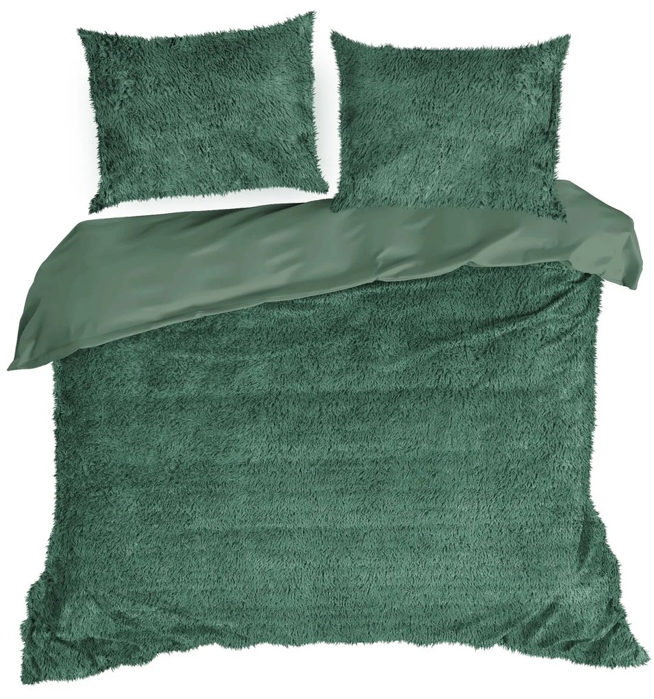 CHLPATÉ OBLIEČKY TIFFANY 200X220 CM, 2 KS 70X80 CM TMAVOZELENÉ