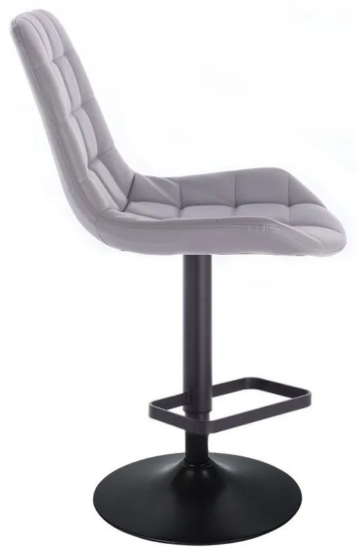 LuxuryForm DESIGN Barová stolička PARIS na čiernom tanieri - šedá