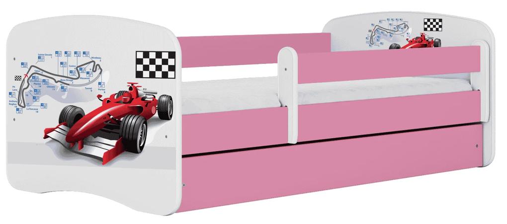 Letoss Detská posteľ BABY DREAMS 160/80 - Formula Ružová Bez matraca S uložným priestorom