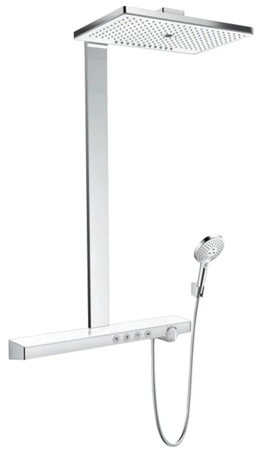 Hansgrohe Rainmaker Select, Showerpipe 460 3jet EcoSmart 9 l/min s termostatom, biela/chrómová, HAN-27029400