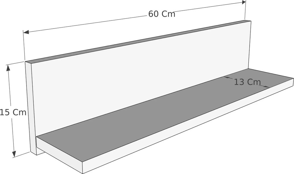 Nástenná polica Shelf - White