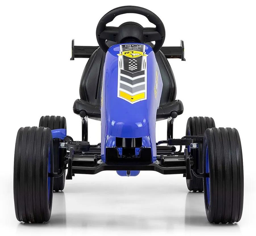 Detská šliapacia motokára Go-kart Milly Mally Rocket modrá