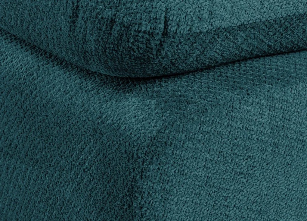 Rohová sedačka Aldon, petrolejová štruktúrovaná látka, pravý roh