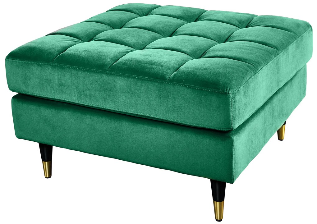Taburetka Velvet Cozy 80cm smaragdovo zelená zamat
