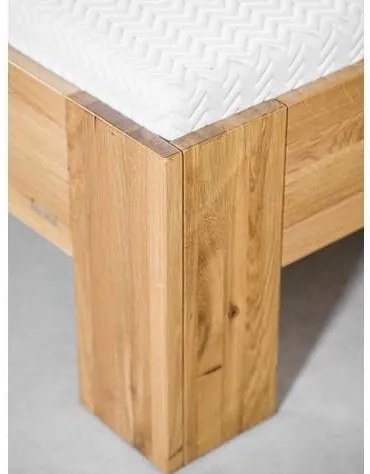 Ahorn GRADO MAX - masívna dubová posteľ so zvýšeným čelom 160 x 190 cm, dub masív