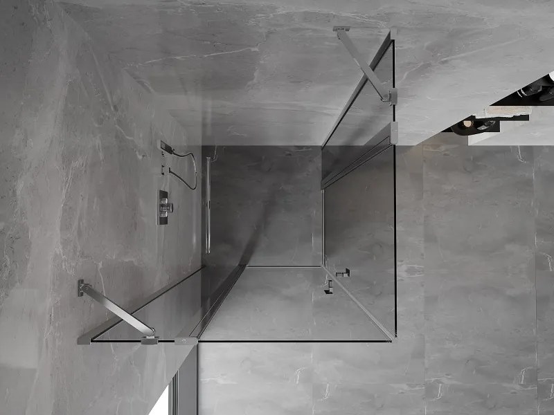 Mexen, Mexen Mist Duo výklopný sprchový kút 110 x 110 cm, priehľadný, chróm - 8A4-110-110-01-00