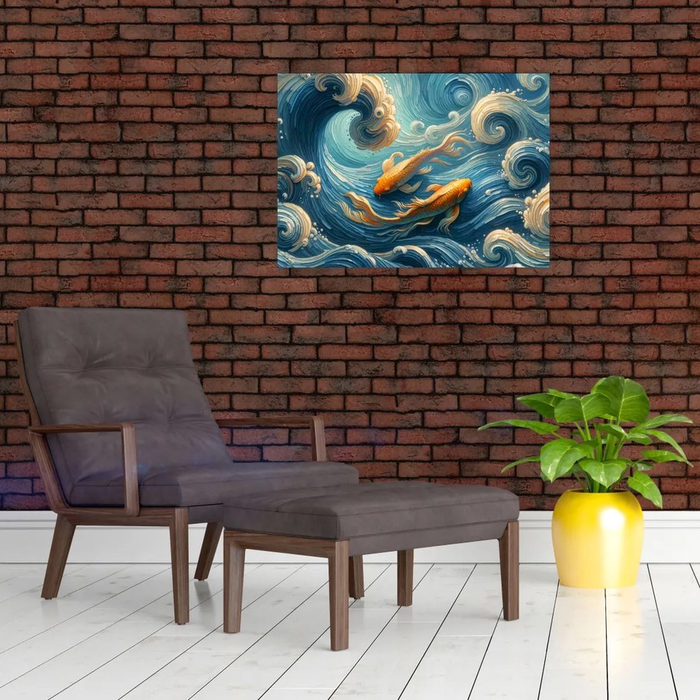 Obraz - Zlaté rybky (70x50 cm)