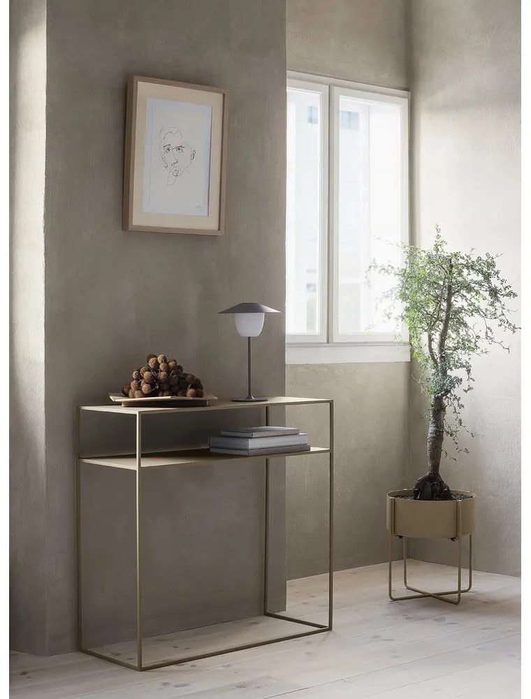 Biely kovový konzolový stolík 35x85 cm Fera – Blomus