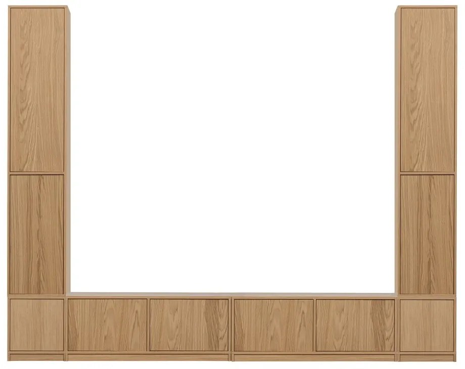 TV zostava v dekore duba v prírodnej farbe 300x243 cm Modulair – vtwonen