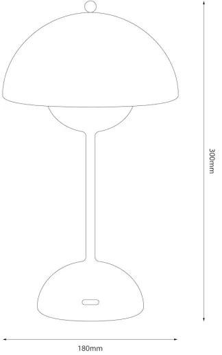 LED dobíjateľná dotyková stolná lampa COSTA LED/3W/5V 2400 mAh 3000-6000K čierna