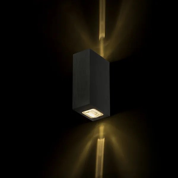 RENDL NICK II nástenná čierny elox 230V LED 2x3W 10° IP54 3000K R12828