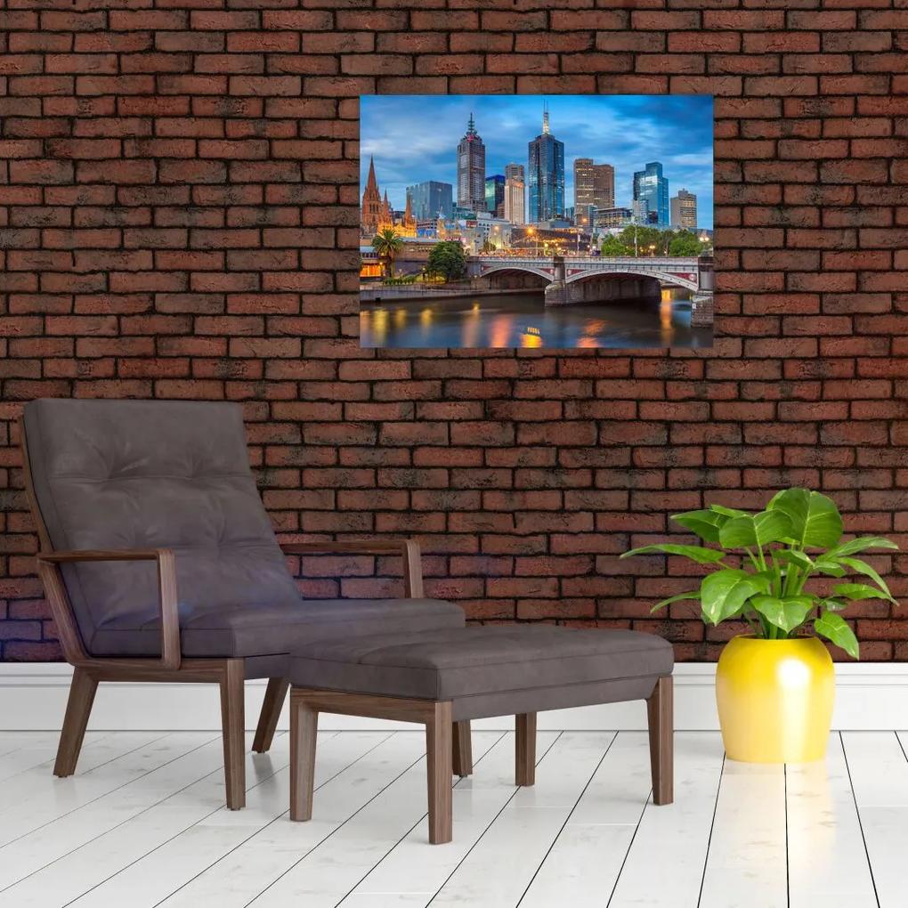 Sklenený obraz mesta Melbourne (70x50 cm)
