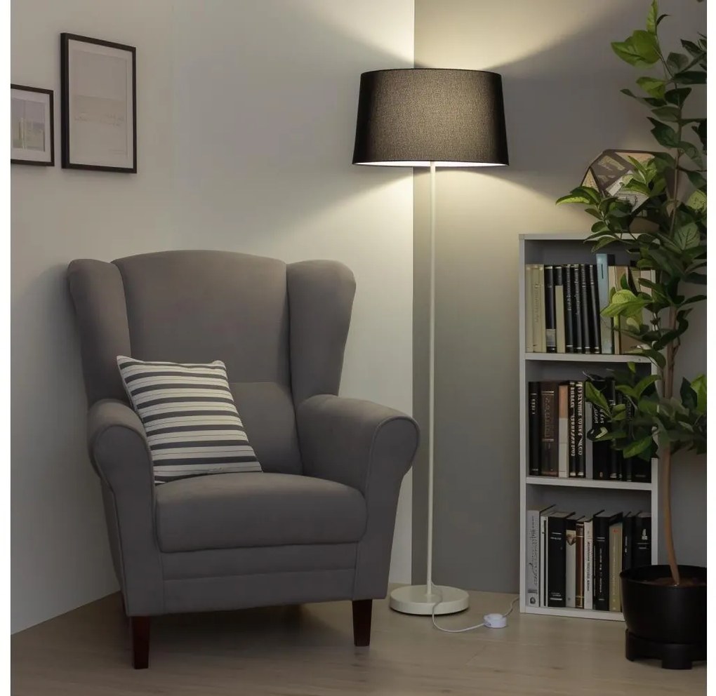 Brilagi - LED stojacia lampa CERIA 1xE27/40W/230V pr. 45 cm čierna/biela