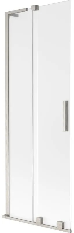 Mexen Velar L, 2-krídlová posuvná vaňová zástena 75 x 150 cm, 8mm sklo námraza, brúsená oceľ, 896-075-003-31-97