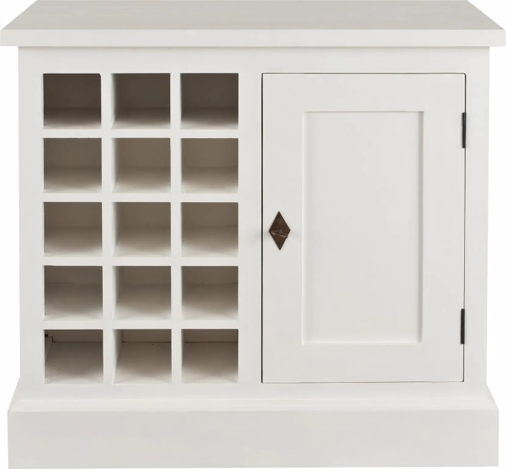 Skrinka na víno Brighton 85 cm white