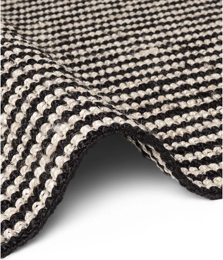 Čierny ručne tkaný jutový koberec 160x230 cm Harvest Ebony – Elle Decoration