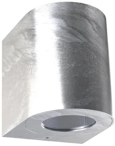 NORDLUX Vonkajšie hliníkové nástenné LED svietidlo CANTO, 2x6W, strieborné, okrúhle