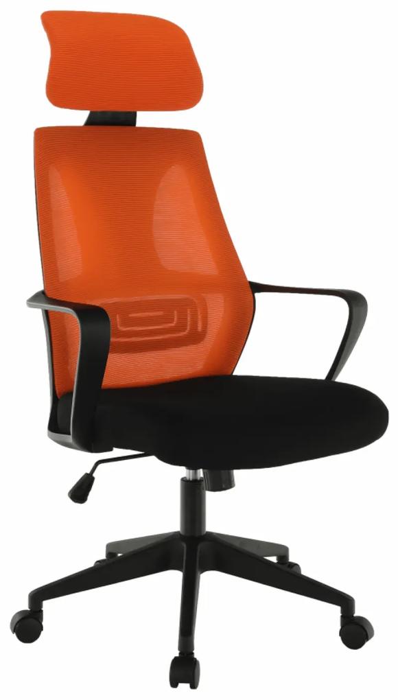 Kancelárske kreslo, čierna/oranžová, TAXIS NEW