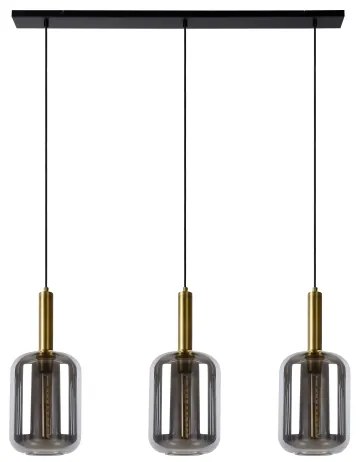 Lucide 45494/03/65 - Luster na lanku JOANET 3xE27/40W/230V čierna