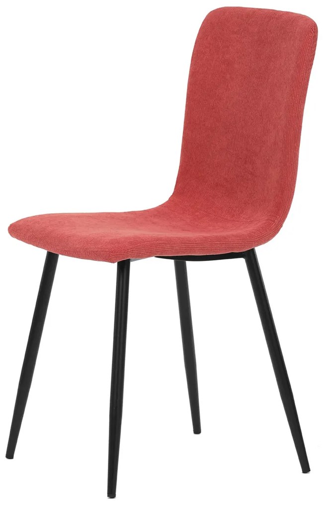 Autronic - Židle jídelní, červená látka, černý kov - DCL-964 RED2 AKCE