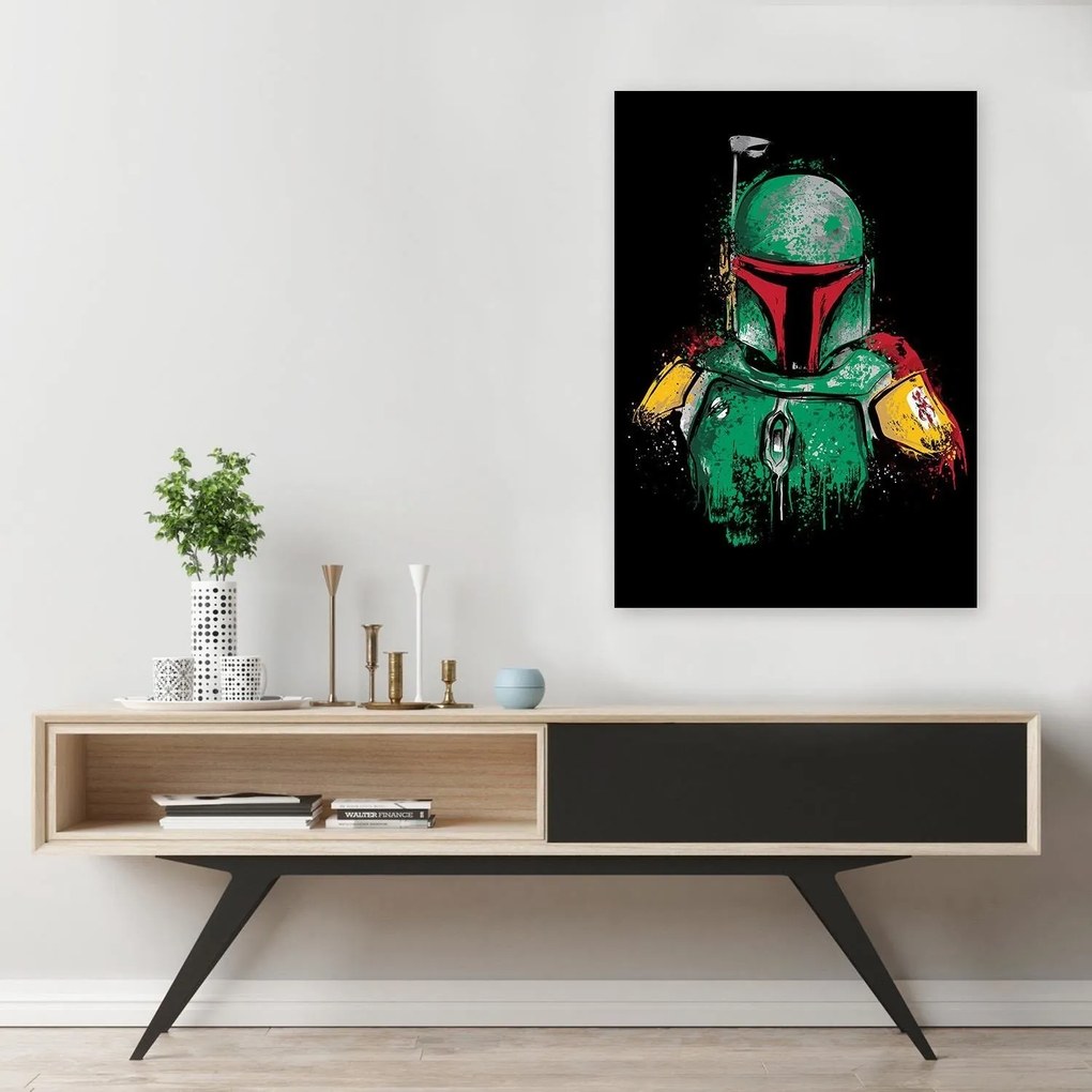 Gario Obraz na plátne Star Wars, lovec odmien Boba Fett - Dr.Monekers Rozmery: 80 x 120 cm
