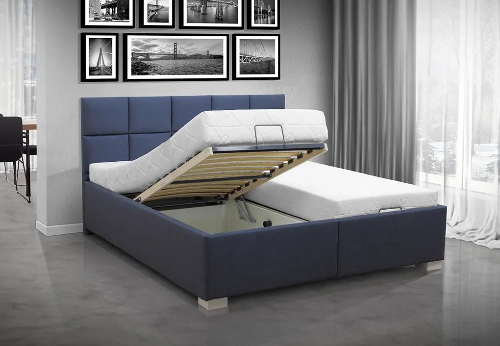 Čalúnená posteľ s úložným priestorom VIVIEN 180 Farba: hnědá