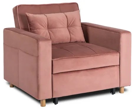 Kreslo JEREMY ružové, z velúru