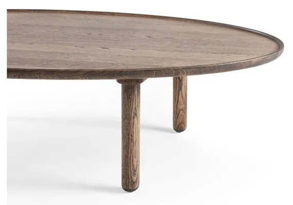 Hnedý konferenčný stolík z dubového dreva 65x120 cm Mu – Gazzda