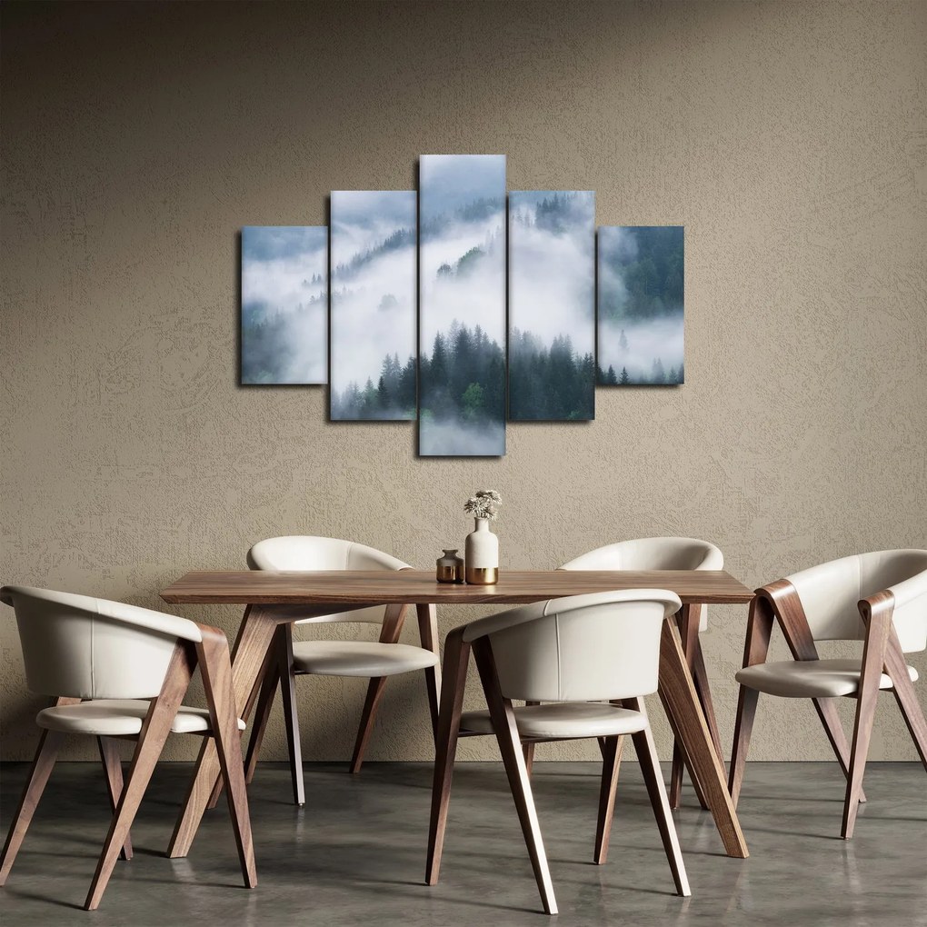 Obraz - Stromy v hmle (150x105 cm)