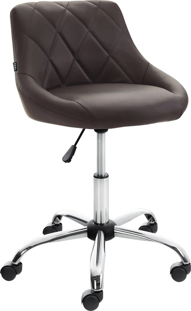 Pracovná stolička Lazio koženka - hnedá