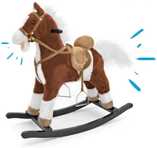 Hojdací koník Mustang tmavohnedý