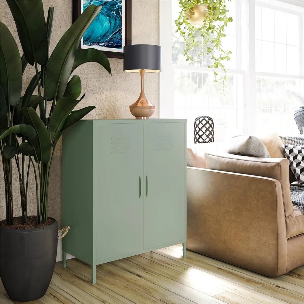 Zelená kovová skrinka 40x102x80 cm Mission District – Støraa