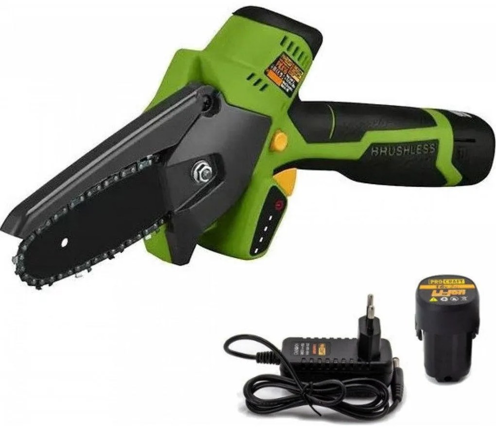 AKU píla reťazová 10,0 cm - Procraft PKA16; 16 V (2x batéria 2,0 Ah + nabíjačka)