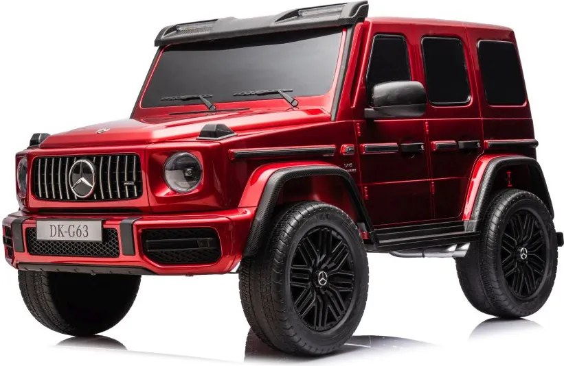 LEAN CARS Elektrické autíčko Mercedes G63 XXL červené lakované 4x4 24V