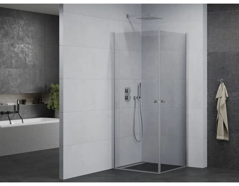 Mexen Pretoria DUO sprchovací kút 90x90cm, 6mm sklo, chrómový profil-číre sklo, 852-090-090-02-00