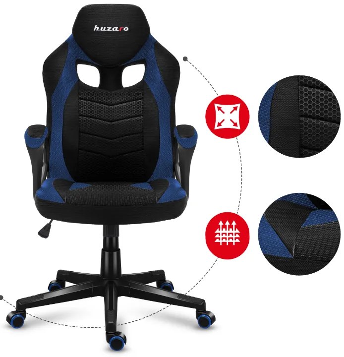 Tmavo modré herné kreslo z kolekcie FORCE 2.5