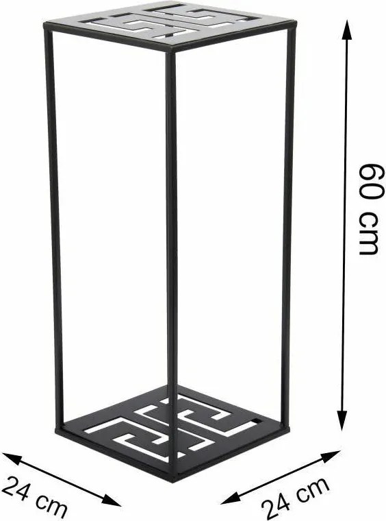 STOJAN NA KVETINÁČ FRAME1 60X24X24 CM ČIERNA
