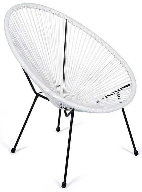 Biele kovové/plastové záhradné kreslo Avocado Comfort – Bonami Selection