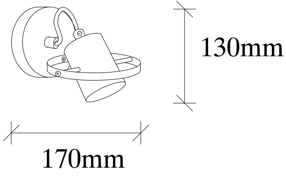 Nástenná lampa Vaveyla zlatá