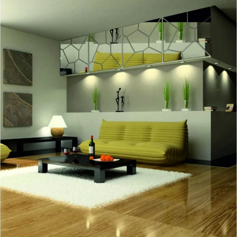 Luxusné nálepky a dekorácie na stenu – 3D, zrkadlové, na mieru I SENTOP SV000005S - 20x20 cm - 1kus