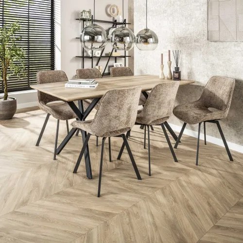 Jedálenský stôl 56-86 190x90cm Bielený dub  - Komfort-nábytok