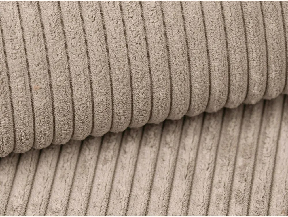 Svetlohnedá menčestrová pohovka 255 cm Campi – Cosmopolitan Design