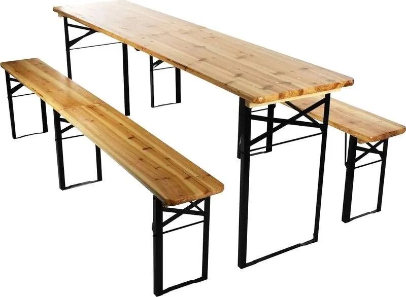 ST Pivný set Max3 1x stôl 220x50x76,5 cm, 2x lavica 220x25x46,5 cm