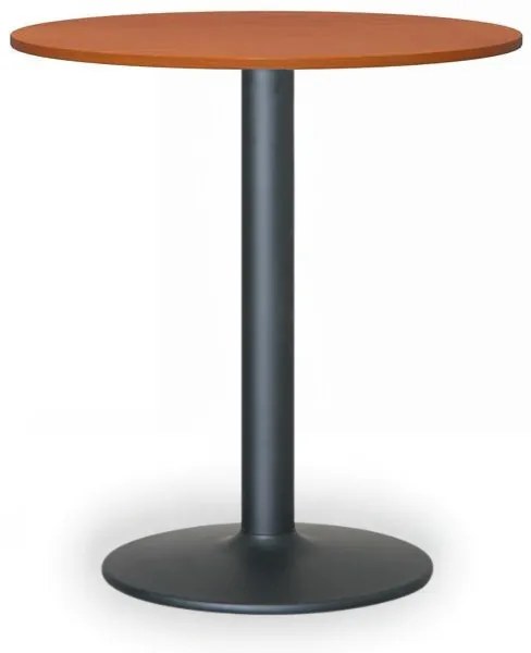 Konferenčný stolík FILIP II, priemer 80 cm, čierna podnož, čerešňa