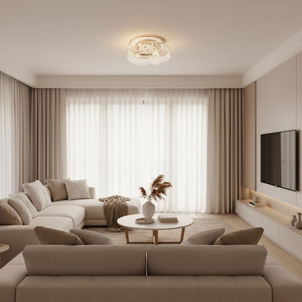 Toolight Toolight, LED stropné svietidlo 57W, 4000lm, 4000K, G139-C, zlatá, OSW-02623